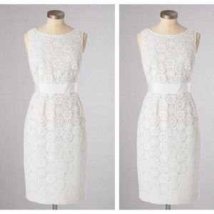 BODEN White Lace Sheath Dress {GG19}